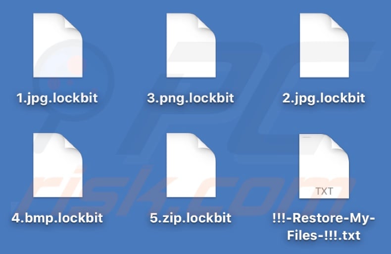Files encrypted by LockBit ransomware