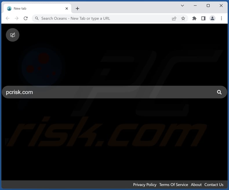 oceansnewtab.com browser hijacker