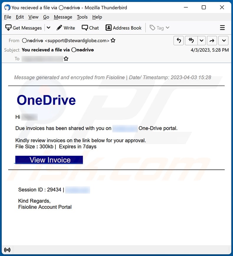 OneDrive email scam (2023-04-05)