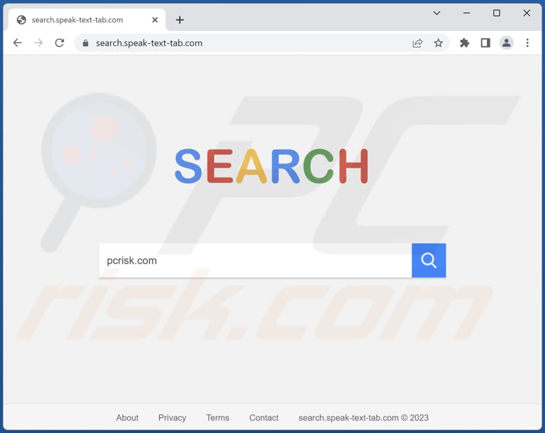 Speak Text browser hijacker appearance of search.speak-text-tab.com