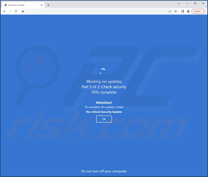 To Complete The Update, Install The Critical Security Update scam