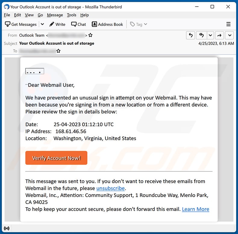 Beware of Fake Microsoft Account Unusual Sign-in Activity Emails