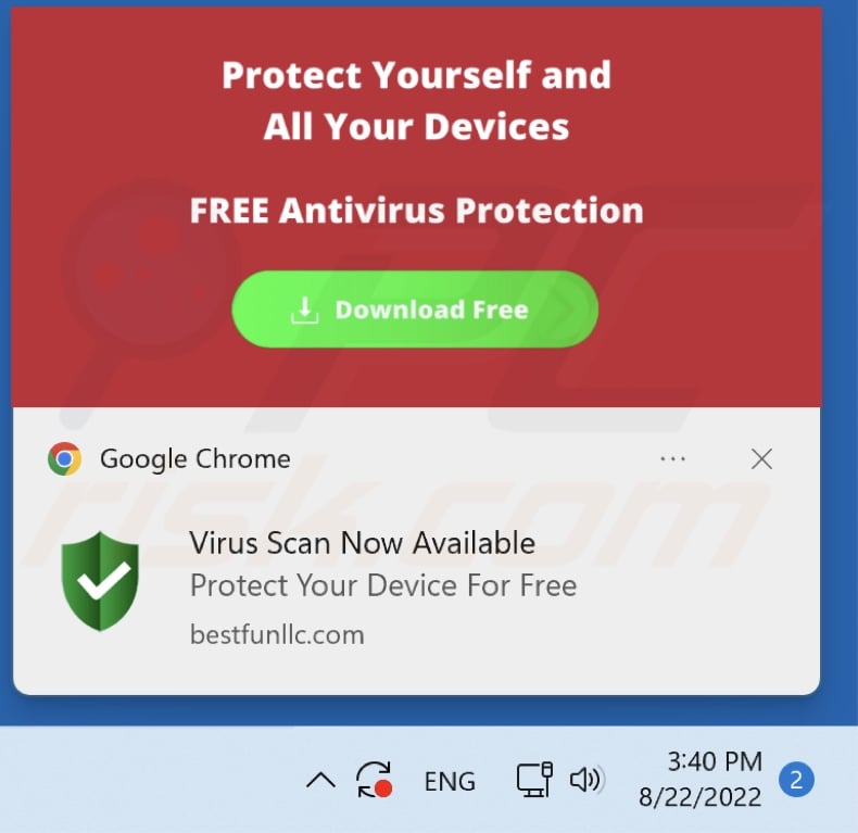 Ad delivered by bestfunllc[.]com website