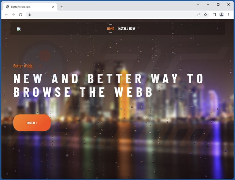 Better Webb adware official page