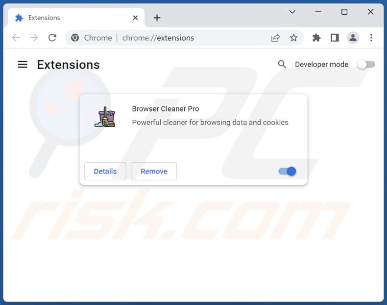 Removing Browser Cleaner Pro ads from Google Chrome step 2