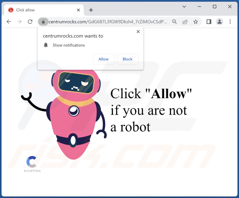 centrumrocks[.]com pop-up redirects