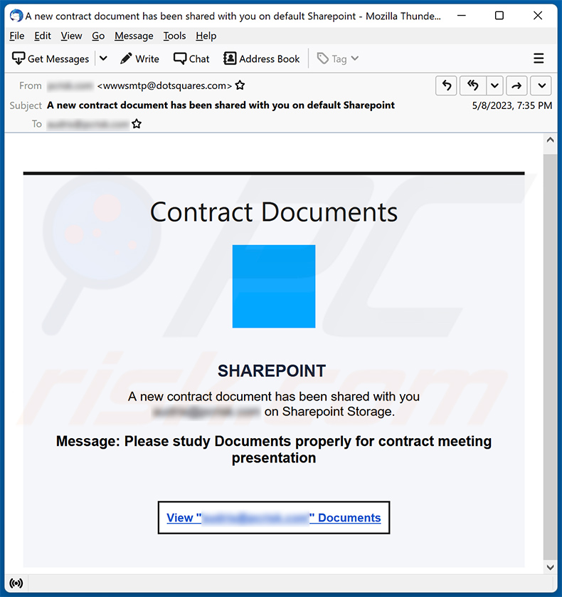 Contract Documents email scam (2023-05-09)