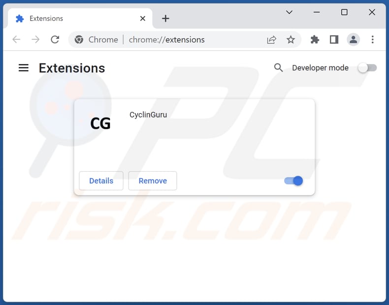 Removing privatesearchqry.com related Google Chrome extensions