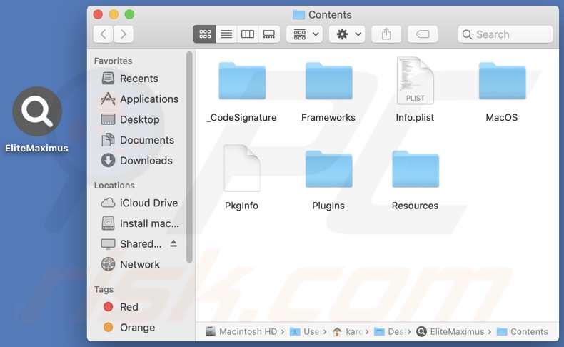 EliteMaximus adware install folder