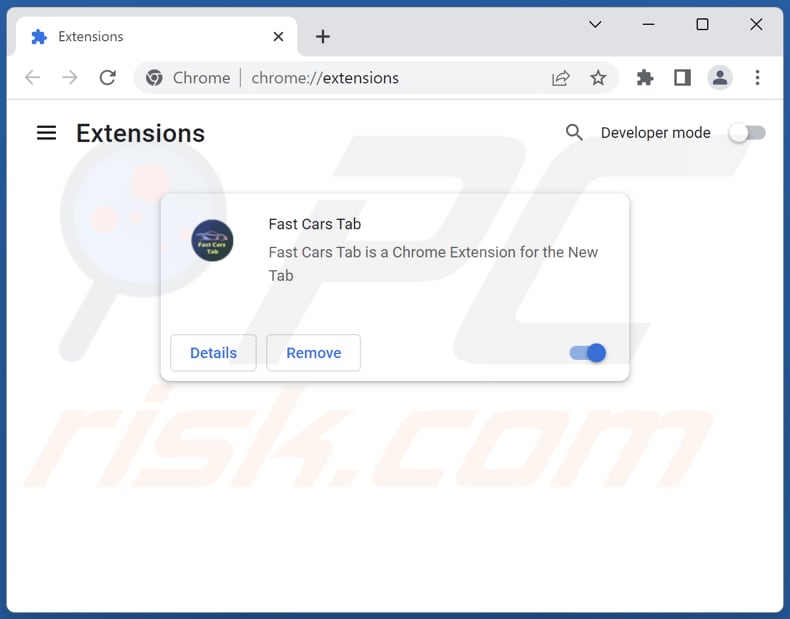 Removing fastcarstab.com related Google Chrome extensions