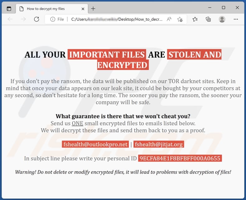 FSHealth ransomware html file (How_to_decrypt_my_files.html)