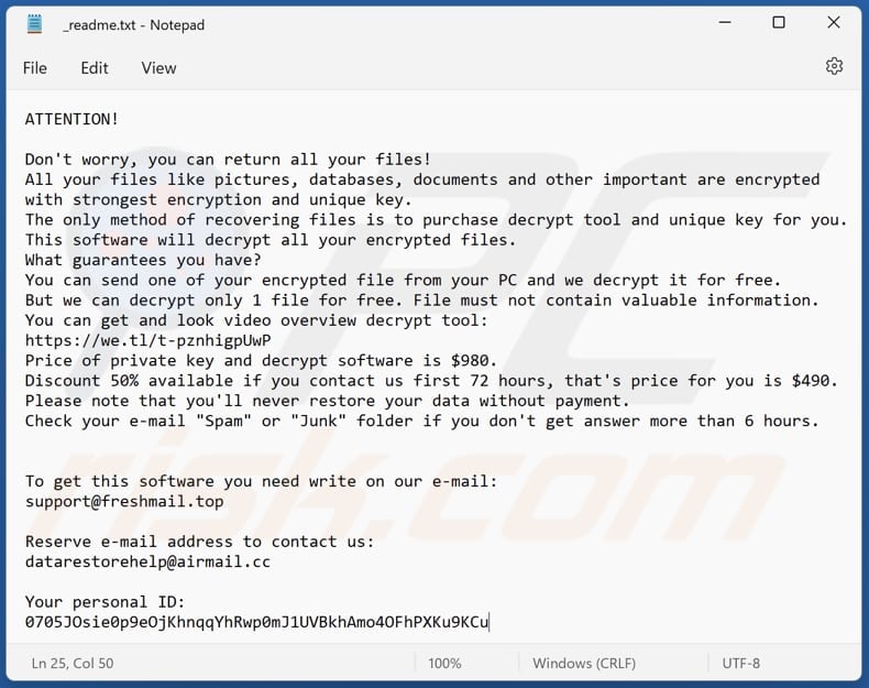 Gatz ransomware text file (_readme.txt)
