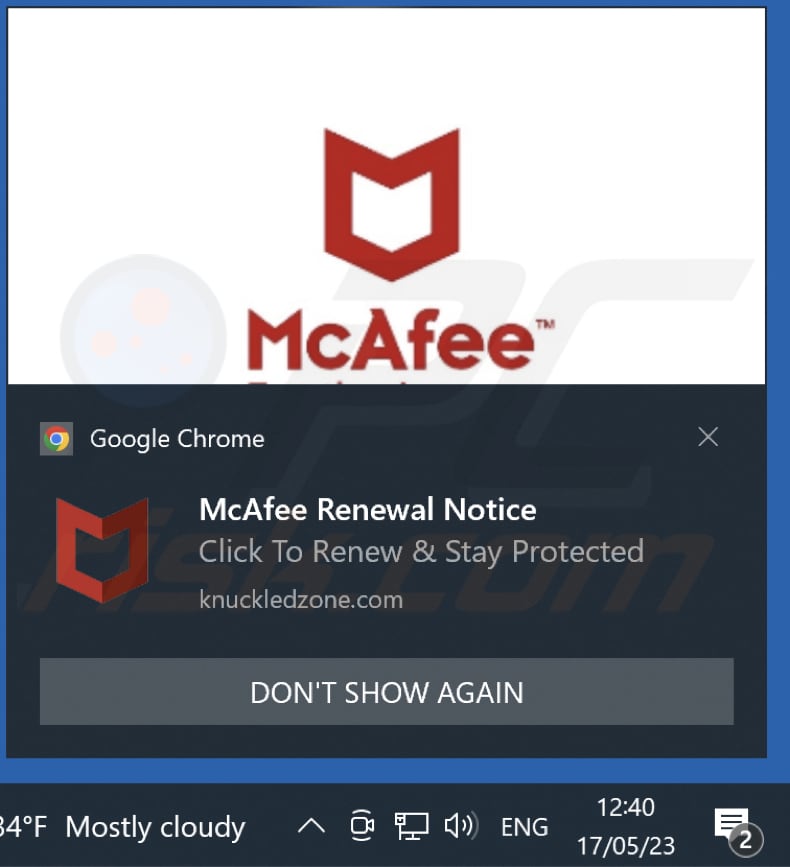 knuckledzone.com notification