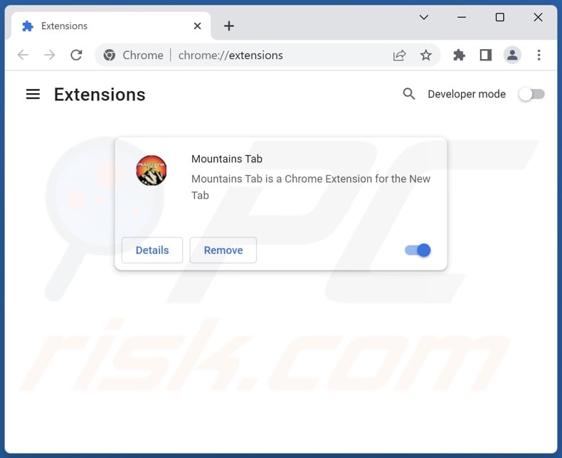 Removing mountainstab.com related Google Chrome extensions