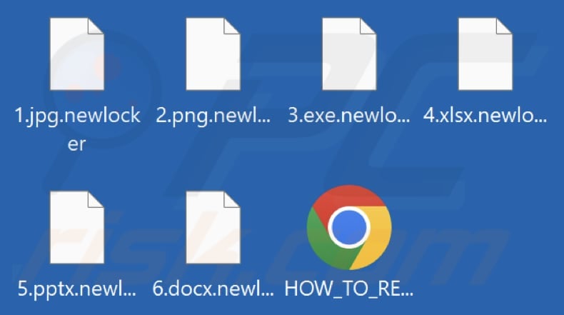 Files encrypted by Newlocker ransomware (.newlocker extension)