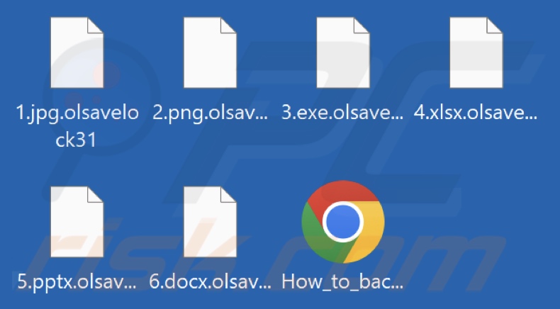 Files encrypted by OlSaveLock ransomware (.olsavelock31 extension)