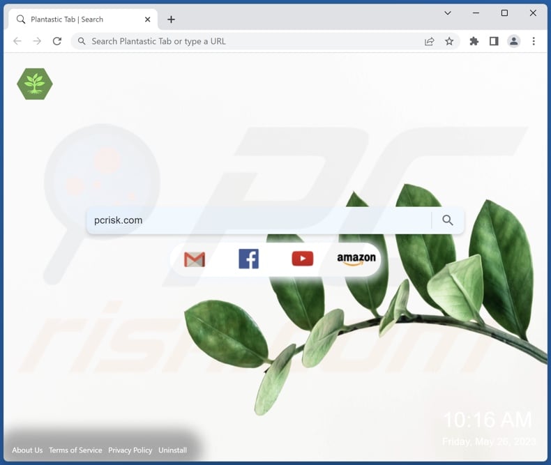 plantastictab.com browser hijacker