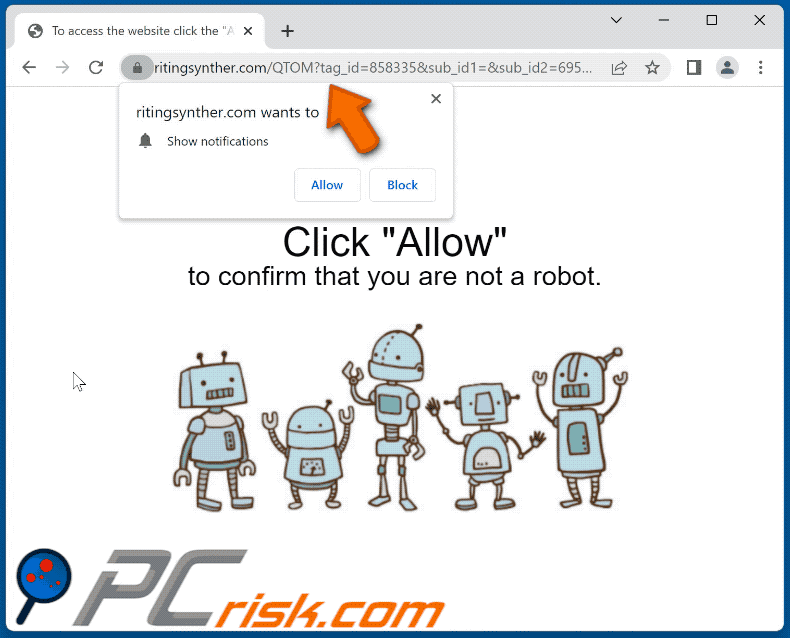 ritingsynther[.]com website appearance (GIF)