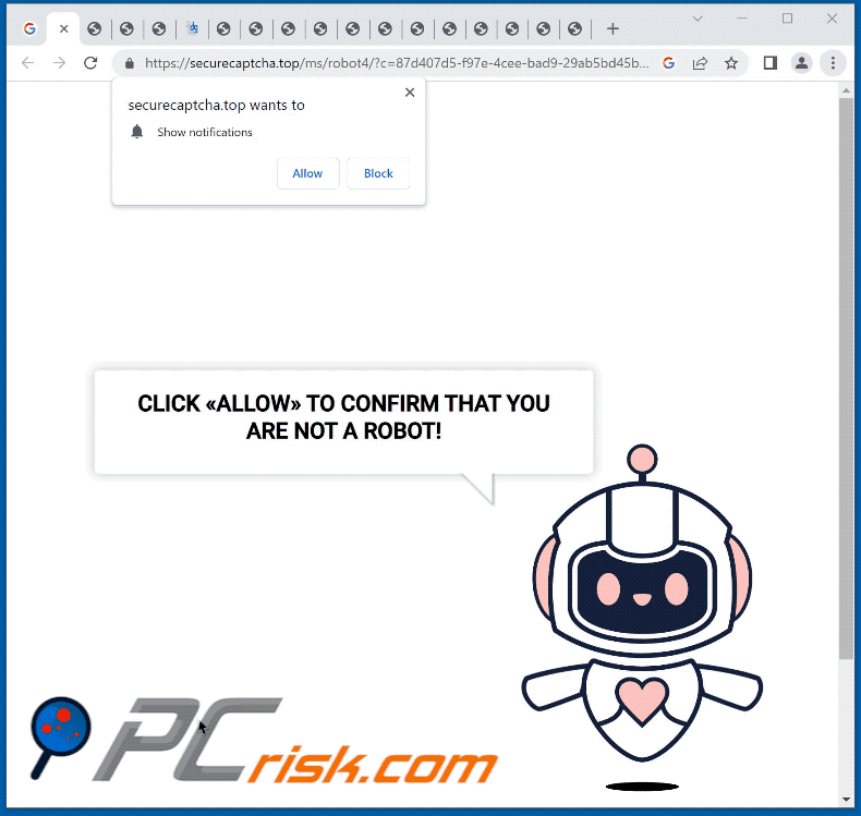 securecaptcha[.]top website appearance (GIF)