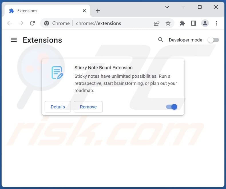 Removing search.notesticky-extension.com related Google Chrome extensions