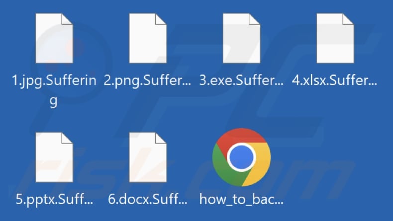 Files encrypted by Suffering ransomware (.Suffering extension)