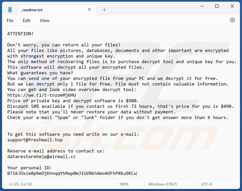 Vatq ransomware text file (_readme.txt)