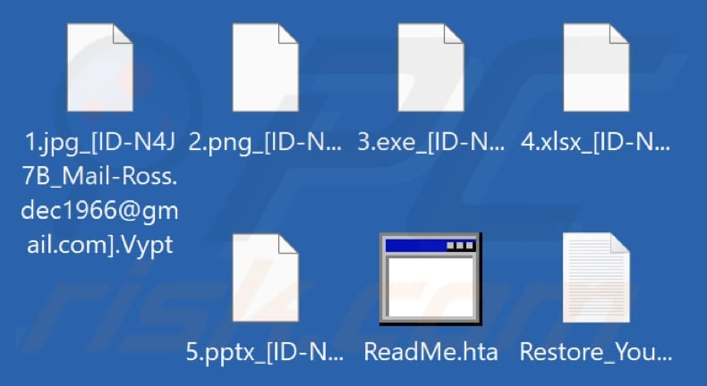 Files encrypted by Vypt ransomware (.Vypt extension)