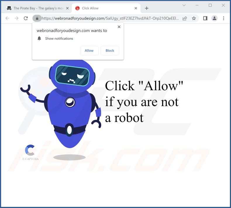 webronadforyoudesign[.]com pop-up redirects