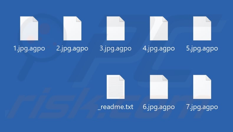 Files encrypted by Agpo ransomware (.agpo extension)