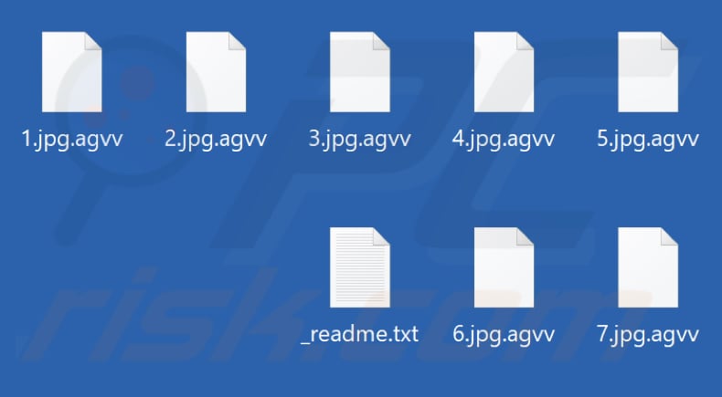 Files encrypted by Agvv ransomware (.agvv extension)