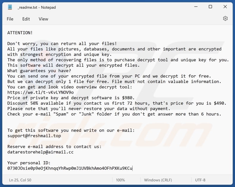 Bhgr ransomware text file (_readme.txt)