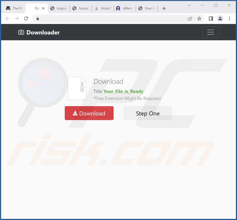 Deceptive website promoting Bigoloo browser hijacker