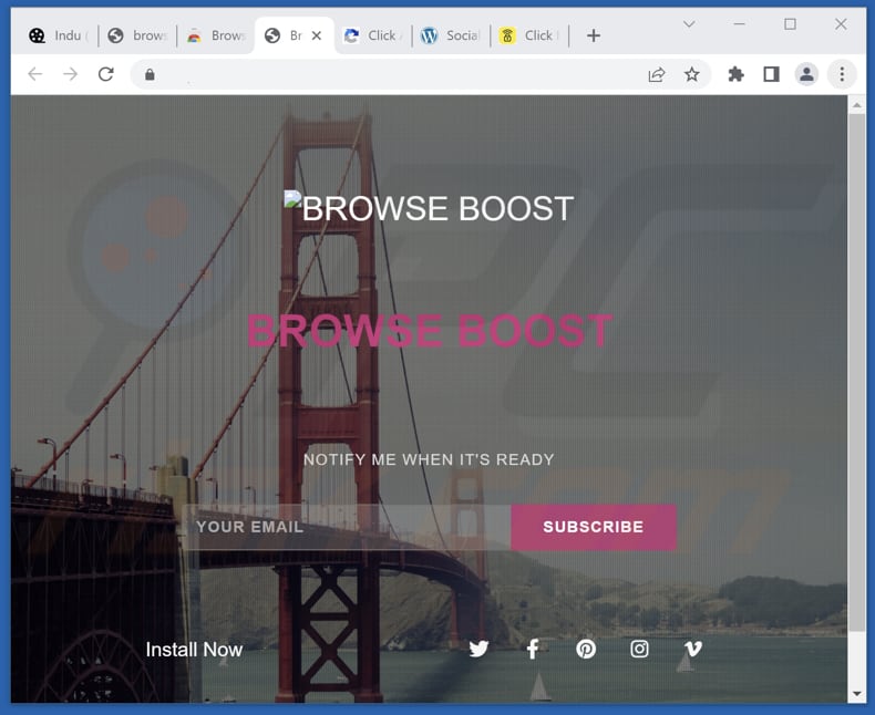 Browse Boost adware second promoter