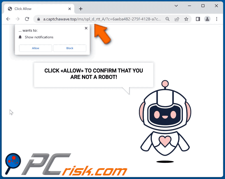 captchawave[.]top website appearance (GIF)