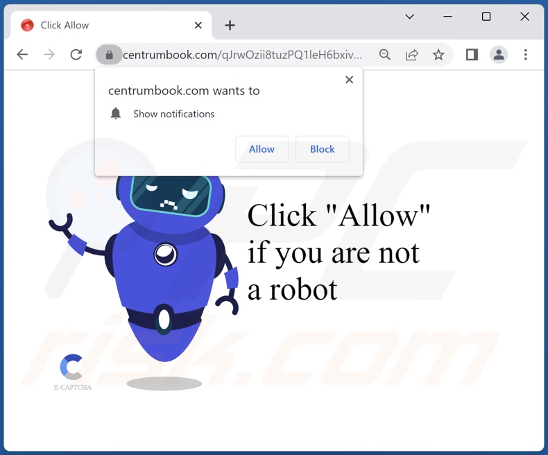 centrumbook[.]com pop-up redirects