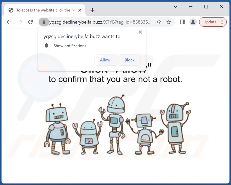 declinerybelfa[.]buzz pop-up redirects