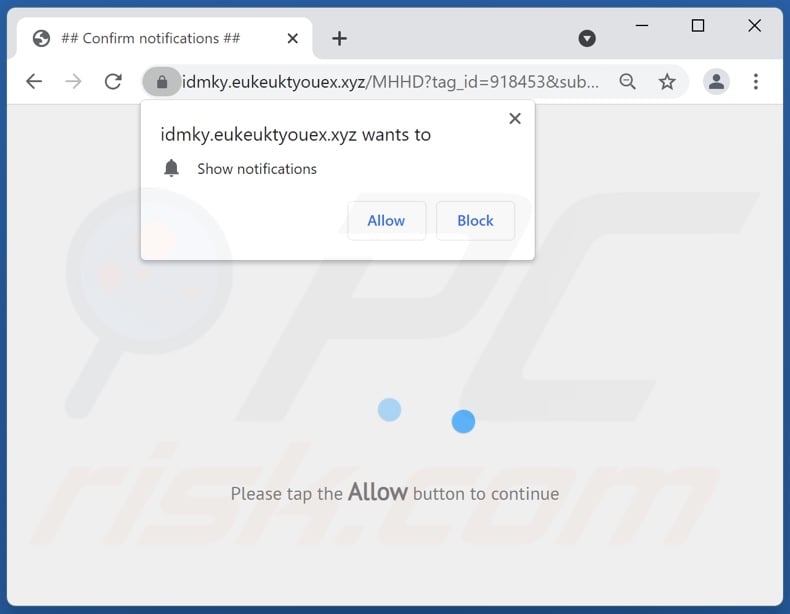 eukeuktyouex[.]xyz pop-up redirects