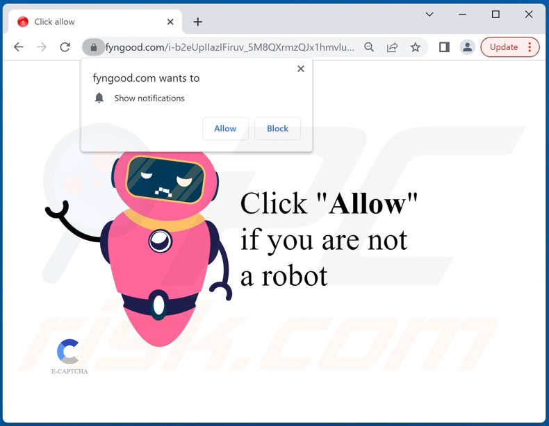 fyngood[.]com pop-up redirects