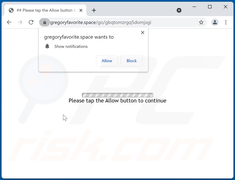 gregoryfavorite[.]space pop-up redirects