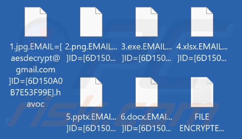 Files encrypted by Havoc ransomware (.havoc extension)