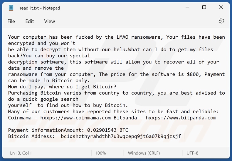LMAO ransomware ransom note (read_it.txt)