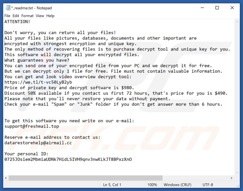 Neon ransomware text file (_readme.txt)