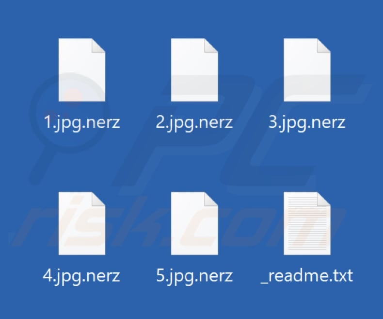 Files encrypted by Nerz ransomware (.nerz extension)
