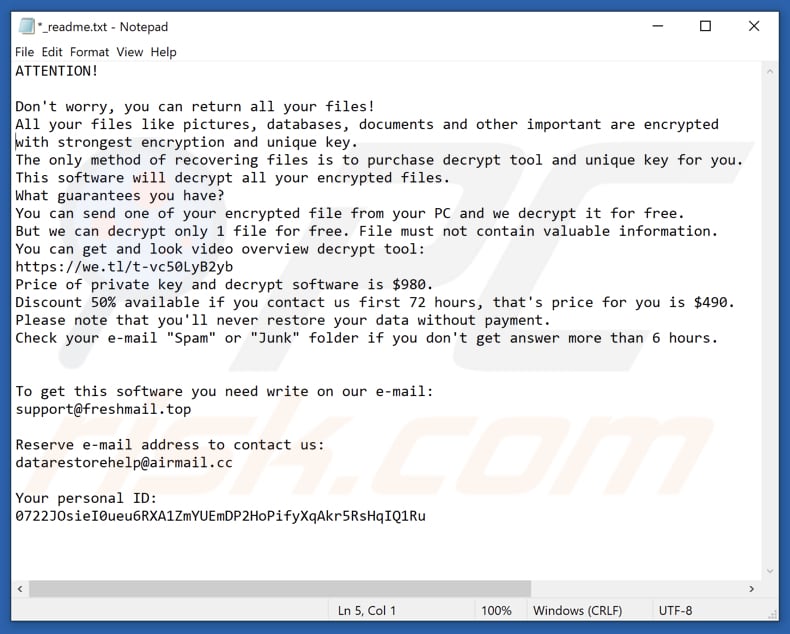 Nerz ransomware text file (_readme.txt)
