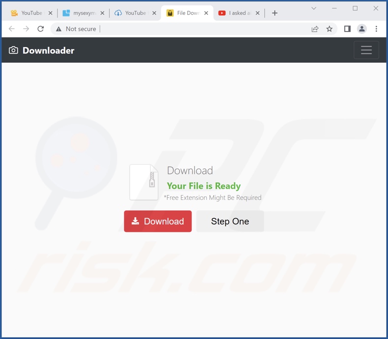 Deceptive website promoting Pdf download manage adware