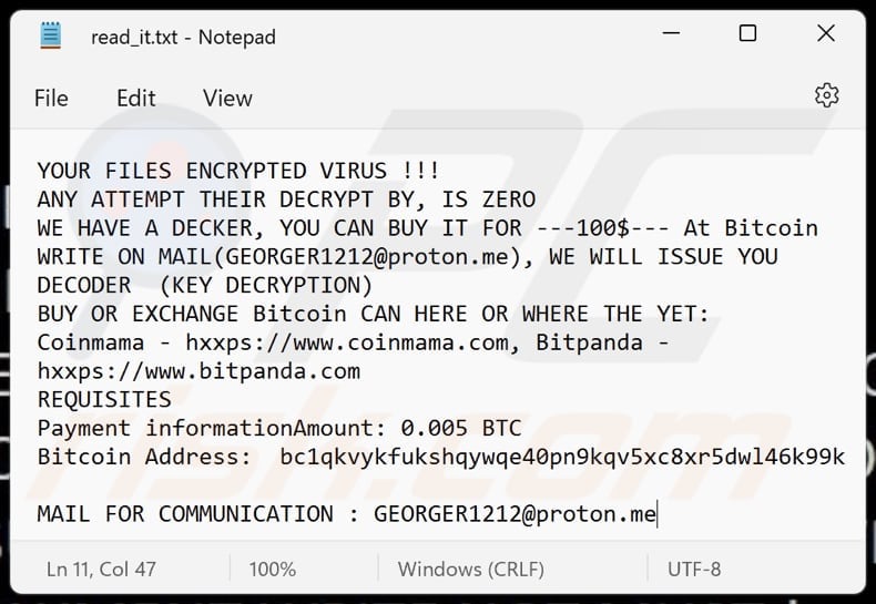 RedEnergy stealer ransom note (read_it.txt)