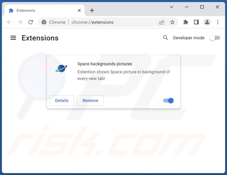 Removing spacenewtab.com related Google Chrome extensions