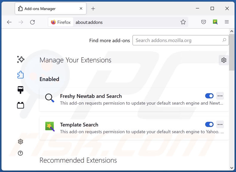 Removing Tally Tab Mozilla Firefox extension