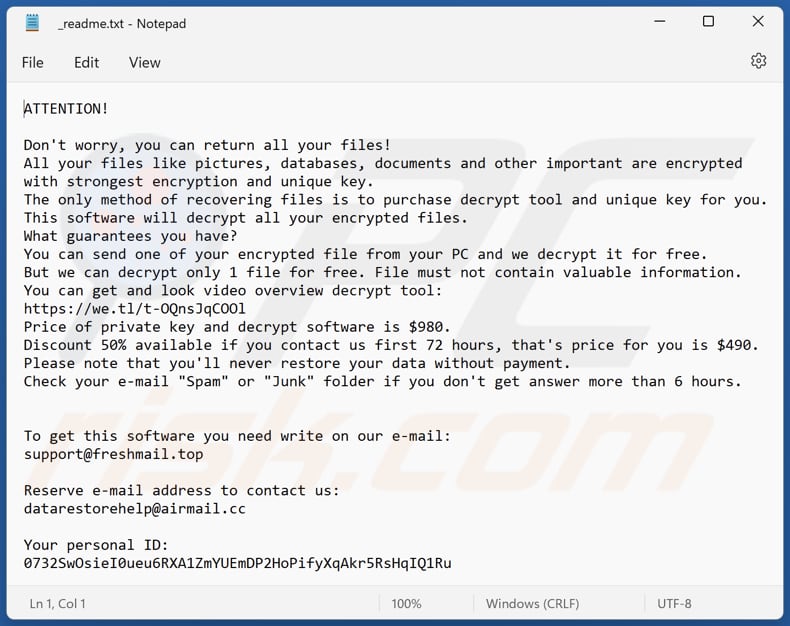 Tghz ransomware text file (_readme.txt)