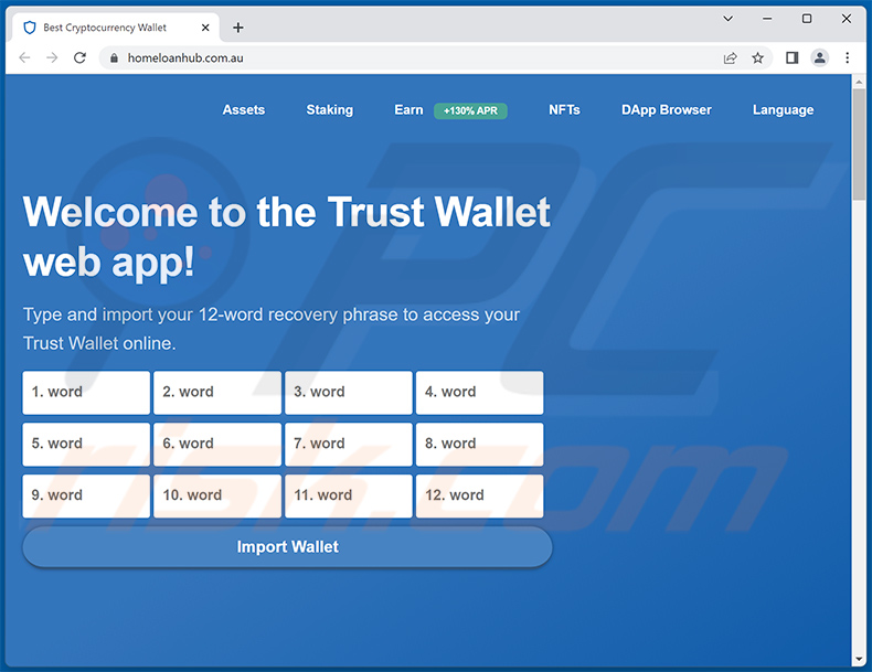 TrustWallet scam website (2023-06-15)